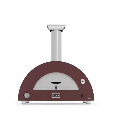 Alfa Brio Hybrid (wood & gas) Pizza Oven – Red