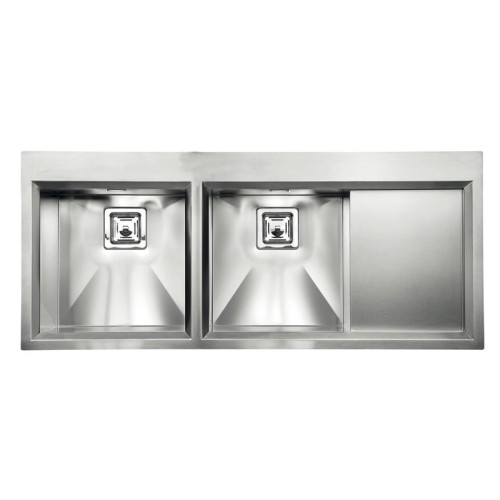CM GLAMOUR MIX 116 x 50 cm Double Bowl Stainless Steel Sink