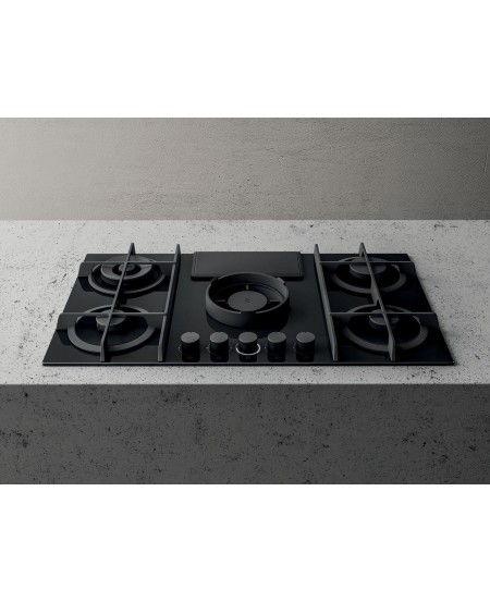 Elica Nikolatesla Flame Black Built-in Gas Hob 88cm