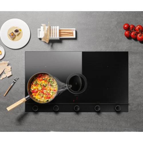 Elica Nikolatesla Unplugged Hood And Cooktop, 90cm – Black