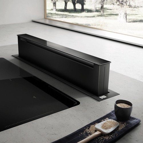Elica Pandora 90cm Black Downdraft Extractor