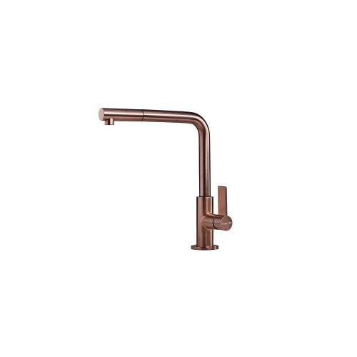 FOSTER 8498 128 VELA PLUS COPPER satin Single lever mixer tap with rotating barrel
